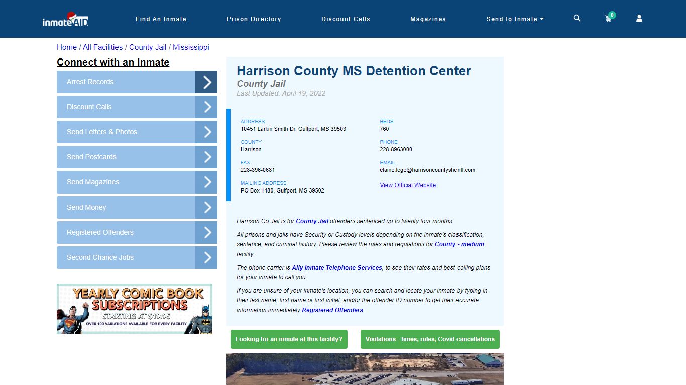 Harrison County MS Detention Center - Inmate Locator - Gulfport, MS